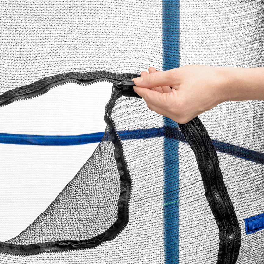 Trampoline met net - Ø 140 cm - tot 45 kg - blauw geel