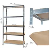 Stellingkast - magazijnstelling - 180 x 90 x 40 cm - staal