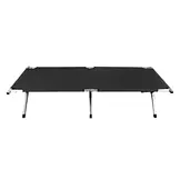 Veldbed - stretcher - max 110 kg - 189 x 70 x 43 cm - zwart