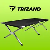 Veldbed - stretcher - max 110 kg - 189 x 70 x 43 cm - zwart