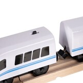 Houten treinbaan - elektrische trein - 37 delig - 85x42x14,5 cm