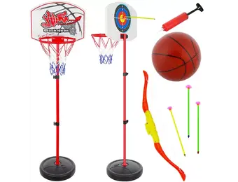 Basketbal met basket - pijl en boog - 2-in-1 sportspellen set
