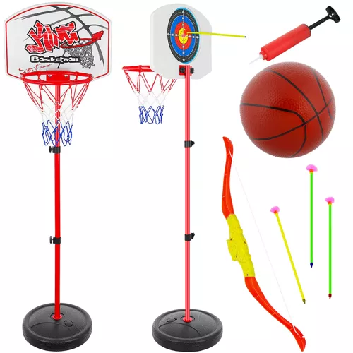 Basketbal met basket - pijl en boog - 2-in-1 sportspellen set