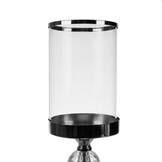 Kaarsenstandaard - 3 kandelaars - 28, 34 en 41 cm hoog - zilver