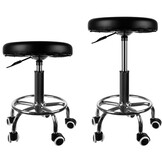 Tabouret - kapperskruk - 43-54 cm - beenondersteuning - zwart