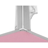 Speeltent - met gordijnen - 123 x 123 x 140 cm - grijs/roze
