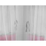 Speeltent - met gordijnen - 123 x 123 x 140 cm - grijs/roze