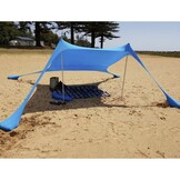 Strandtent - open strandtentje - UV50+ - 450x450x160 cm - blauw