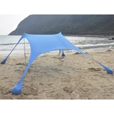 Strandtent - open strandtentje - UV50+ - 450x450x160 cm - blauw