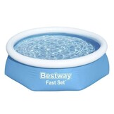 Bestway fast set - opblaas zwembad - 244 x 61 cm - rond - blauw