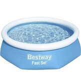 Bestway fast set - opblaas zwembad - 244 x 61 cm - rond - blauw