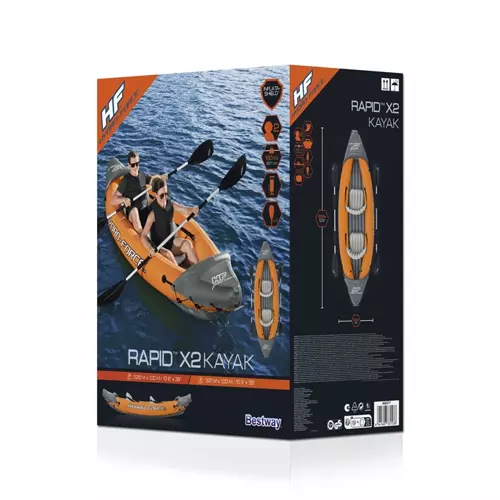 Bestway - Rapid X2 kajak & peddels - 2 persoons - tot 160 kg