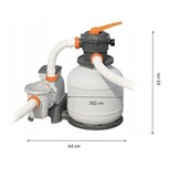 Bestway zwembadpomp - 1100-66600L - 11.355 L/u - 65x64 cm