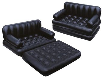 Bestway - opblaasbare bank - 188x152x64 cm - zwart