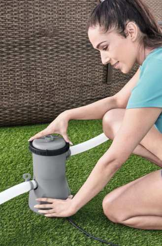 Bestway - zwembadpomp met filter - 3028 liter per uur - 30x18cm