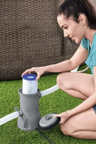 Bestway - zwembadpomp met filter - 3028 liter per uur - 30x18cm