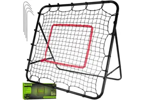 Rebounder voetbal - 120 x 120 x 72 cm - met richtvisier - zwart