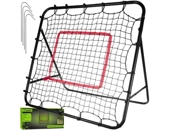 Rebounder voetbal - 120 x 120 x 72 cm - met richtvisier - zwart