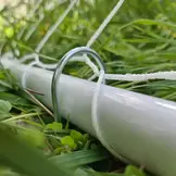 Voetbaldoel met gaten - 170 x 240 x 85 cm - 5 gaten - zwart