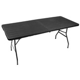 Inklapbare tafel - klaptafel - 180x74x74 cm - zwart