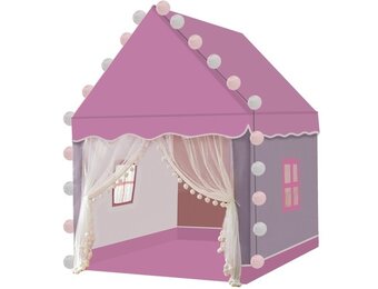 Speeltent - 130 x 100 x 115 cm - met verlichting - roze/wit