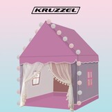 Speeltent - 130 x 100 x 115 cm - met verlichting - roze/wit