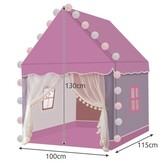 Speeltent - 130 x 100 x 115 cm - met verlichting - roze/wit