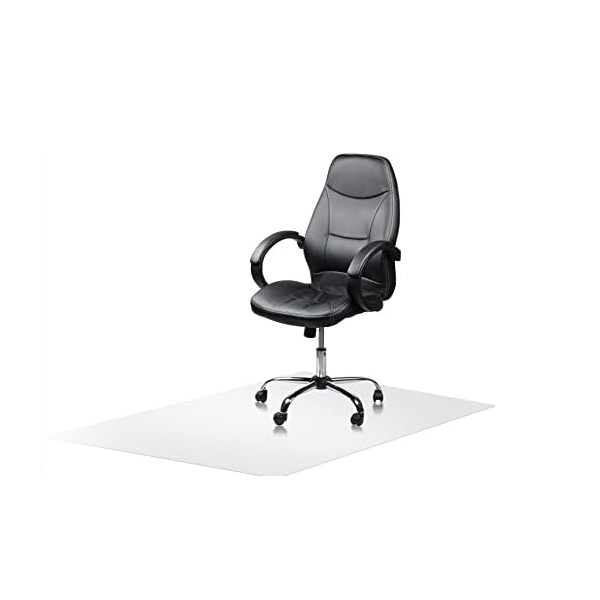 Vloerbeschermer 100 x 70 cm – Bureaustoelmat – Wit