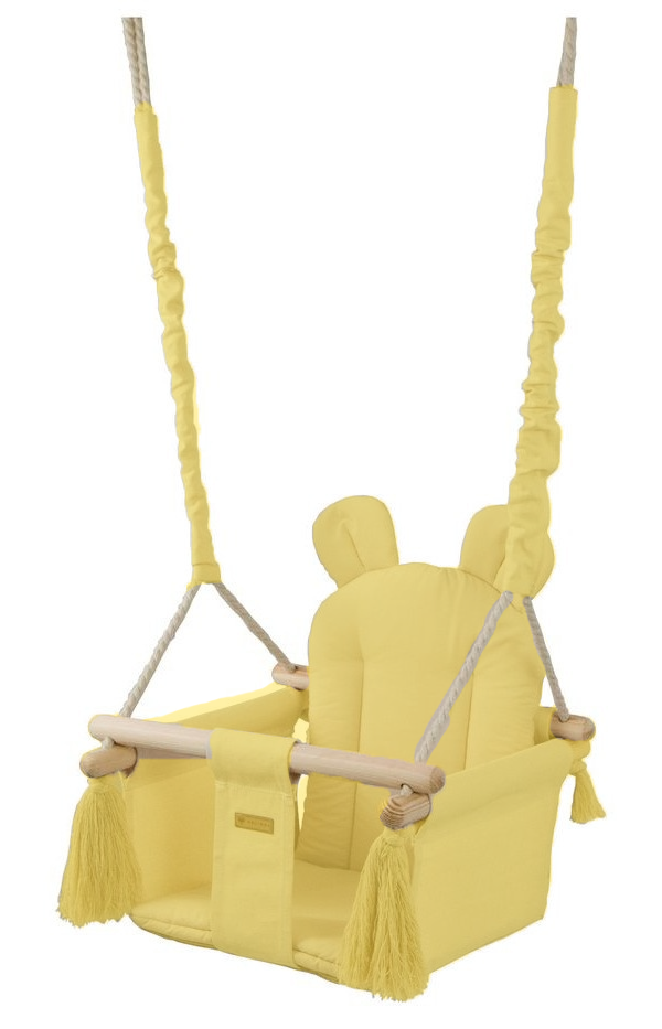 Babyschommel - babyswing - met oren - max. 20 kg - geel