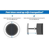 Trampoline net - binnenrand - 305 cm - zwart & roze