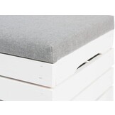 Hocker met opbergruimte - hout - kist - 40x40x45cm