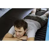 Slaapmat - opblaasbaar - 190x60x12cm - tot 150 kg - zwart grijs