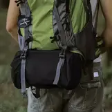 Slaapmat - opblaasbaar - 190x60x12cm - tot 150 kg - zwart grijs