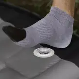 Slaapmat - opblaasbaar - 190x60x12cm - tot 150 kg - zwart grijs