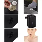 Slaapmat - opblaasbaar - 190x60x12cm - tot 150 kg - zwart grijs