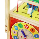 Houten loopwagen - loopkar met educatieve kubus - 50x35x50cm