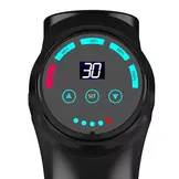 Massage gun - 20x5x15cm - zwart - 4 opzetstukken - 3 snelheden