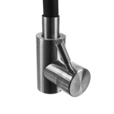 Keukenkraan - flexibele uitloop - 8x56 cm - zwart/zilver