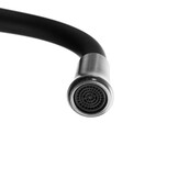 Keukenkraan - flexibele uitloop - 8x56 cm - zwart/zilver