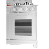 Kinderkeuken - hout - 82x30x101cm - met accessoires - wit