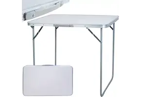 Inklapbare tafel - campingtafel - 80x60x70cm - wit