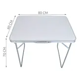 Inklapbare tafel - campingtafel - 80x60x70cm - wit