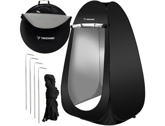 Douchetent - wc tent - 120x120x190cm - zwart