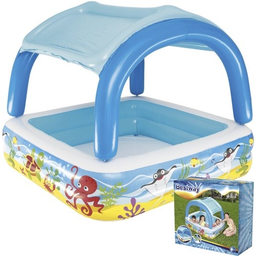 Bestway - opblaas zwembad met dak - 147x147x122cm