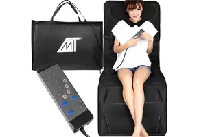 Massage mat - 180x60x5cm - 5 standen - verwarmd - zwart