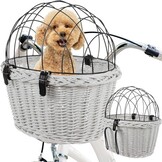 Hondenfietsmand - 45x30x30cm - tot 10 kg - wit