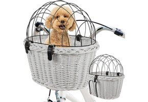 Hondenfietsmand - 45x30x30cm - tot 10 kg - wit