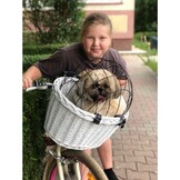 Hondenfietsmand - 45x30x30cm - tot 10 kg - wit