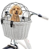 Hondenfietsmand - 45x30x30cm - tot 10 kg - wit