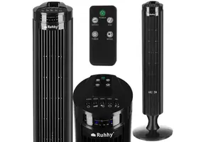 Torenventilator - wit - kunststof - 30x30x102cm